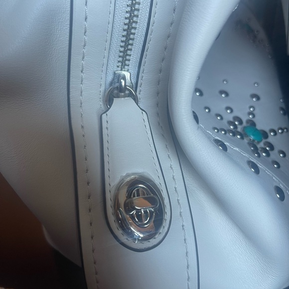 Coach Edie Shoulder Leather Bag 42 With Western Rivets. Original Price $660 - Picture 8 of 16